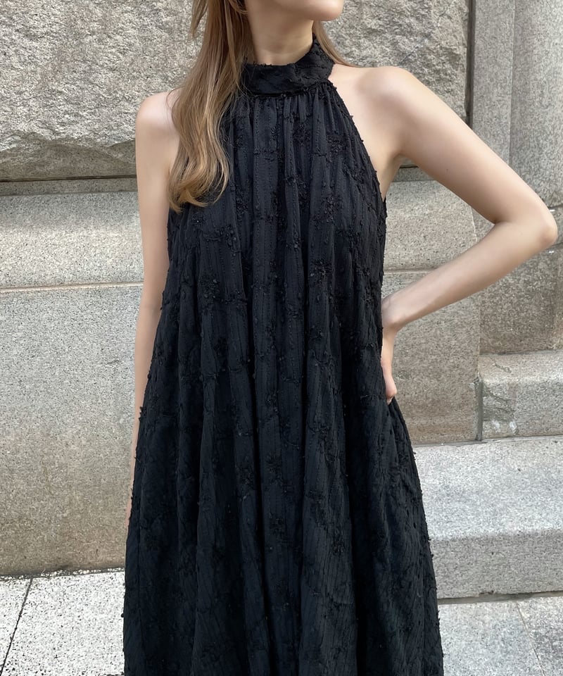 予約】American sleeve lace one-piece／black | Ermé