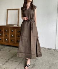 Linen flare one-piece