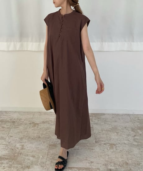 French sleeve linen one-piece