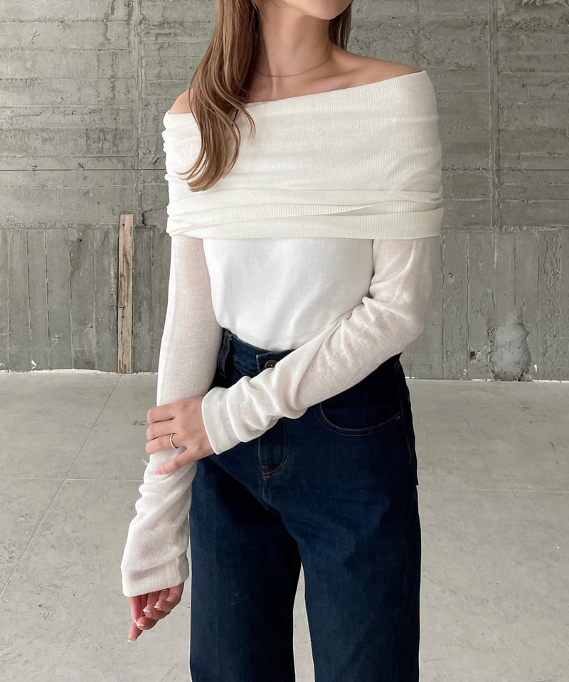 トップス vallan sheer gather off shoulder tops Sheer Gather Off Shoulder Tops – VALLAN
