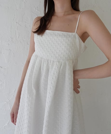 Emboss cami one-piece