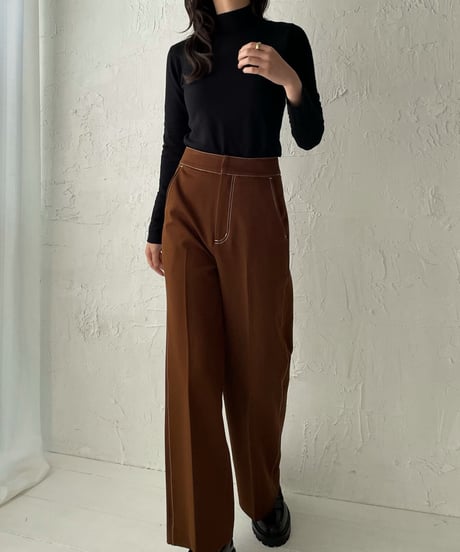 Stitch center press pants