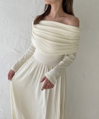 Gather offshoulder one-piece