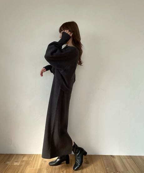 Cross layered knit one-piece