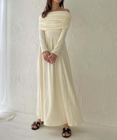 Gather offshoulder one-piece