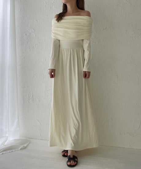 Gather offshoulder one-piece
