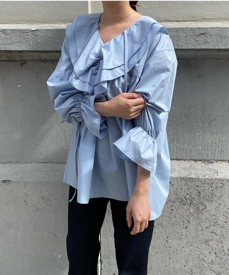Frill gather tunic