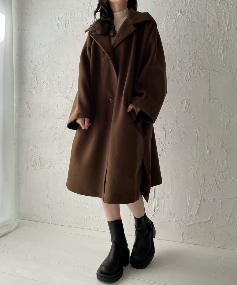 Erme'コート Wool poncho coat - fishkabob.com