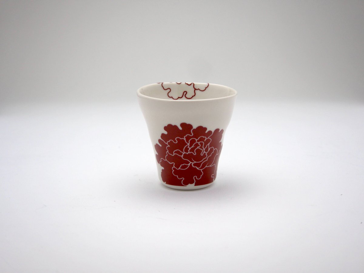 赤牡丹のフリーカップ F−1 | 祈りを宿す器 美命mikoto — Vessels of
