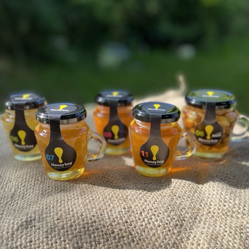 月花で選べる！国産天然生はちみつ【HoneyBoy】1瓶【06ナッツ入り】6月