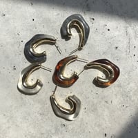 silver925pierce004  クリア×シルバー