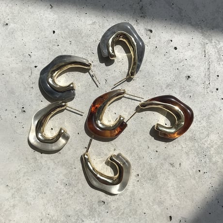 silver925pierce004  クリア×シルバー