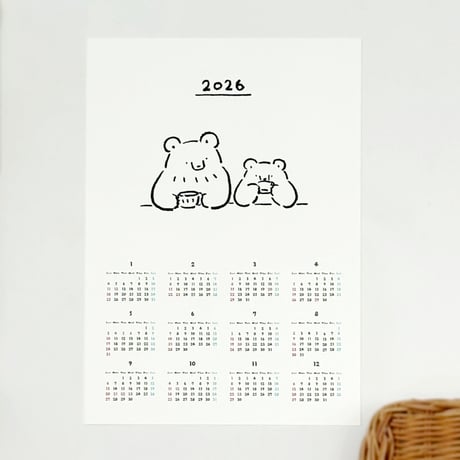 【特典付き２冊セット】masao takahata 2026 CALENDAR（卓上＆壁掛け２冊セット）