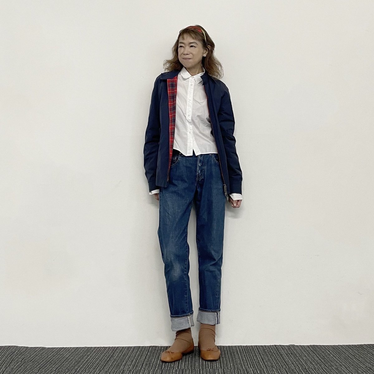 シュージーンズ Peggy Rigid リジッドテーパードデニムパンツ 34 Shu  