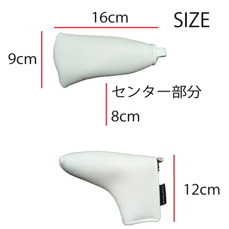 ゴルフ　パターカバー　マグネット式　幅広ピンタイプ仕様　クラシック　ノーロゴ