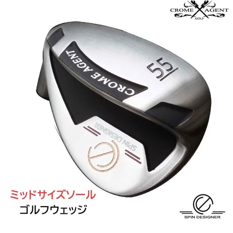 ゴルフ クラブ ウェッジ ステンレスヘッド クロムエージェント　スピンデザイナーシリーズ　カーボンシャフト　スチールシャフト　左用レフティー　メンズ　男性用 送料無料