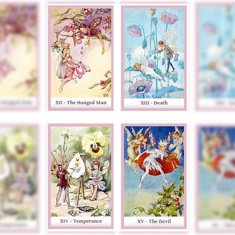 洋書 Fairy Land tarot deck Fairy Land Tarot Deck. Vintage Illustration Tarot Cards - Etsy