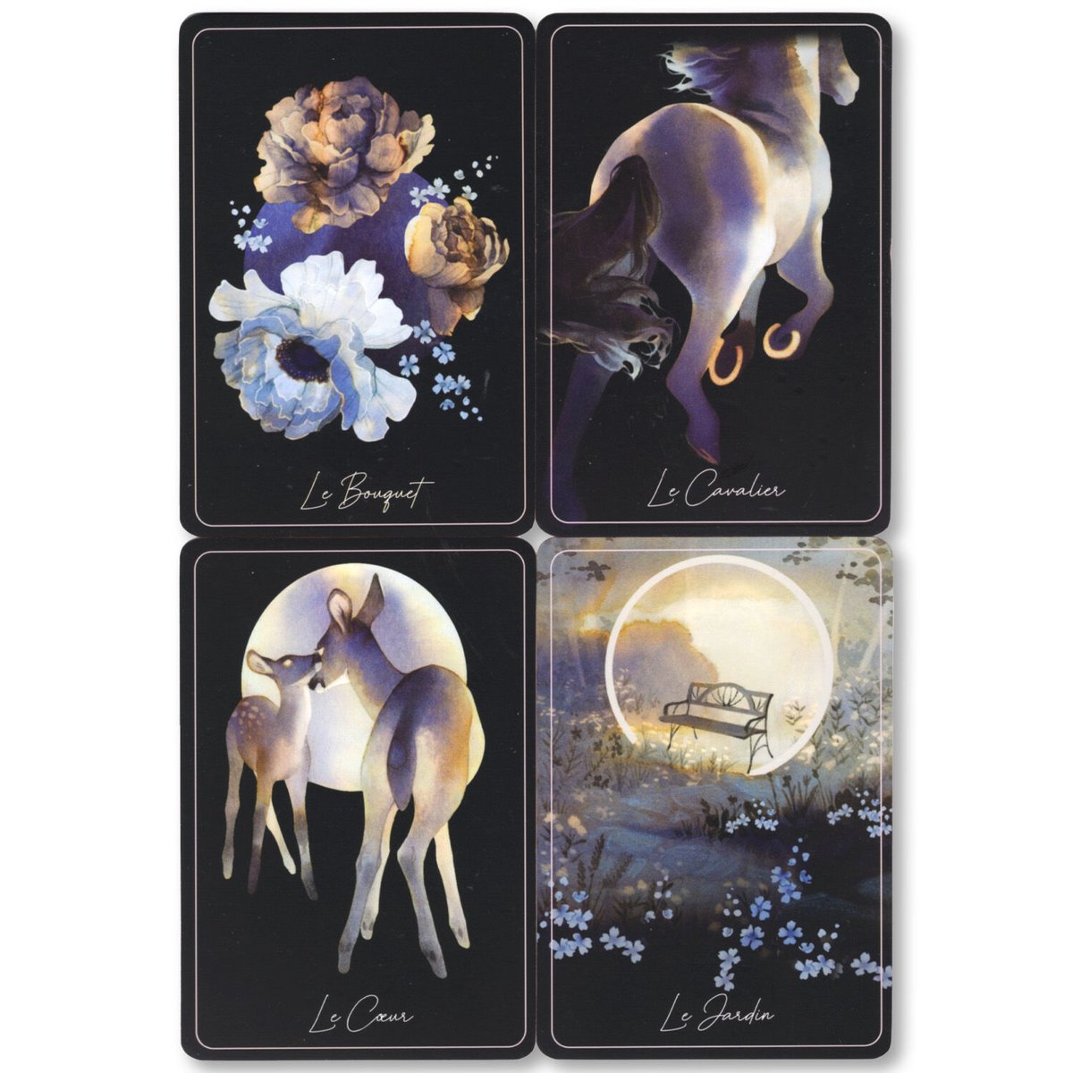 ✨金縁✨オラクルカードサイズ！フランスで製作された現代的で可愛いルノルマンカード Amazon.co.jp: 金縁?オラクルカードサイズ！フランスで製作され