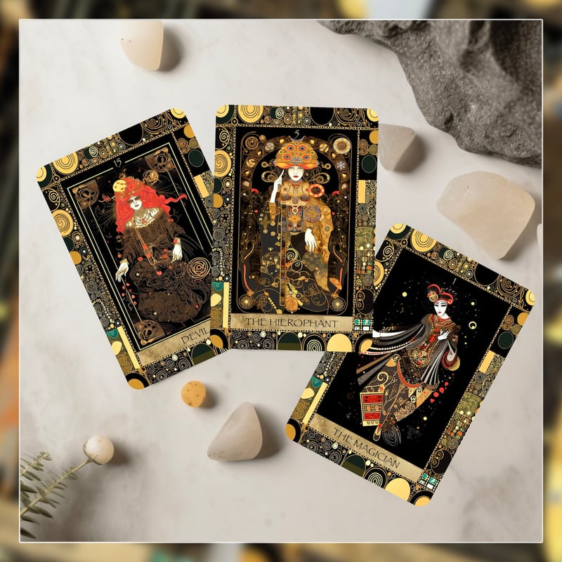 ✨トルコから直輸入！✨クリムトの名画ような気品を感じさせるタロットカード Oriental Tarot Deck【タロットカード】 | musemuse