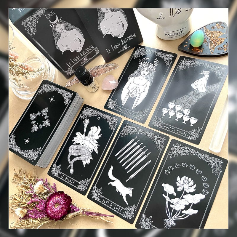 フランス　アンティーク　 タロットカード 1969年フランス◇手相カード◇アンティーク・ヴィンテージ