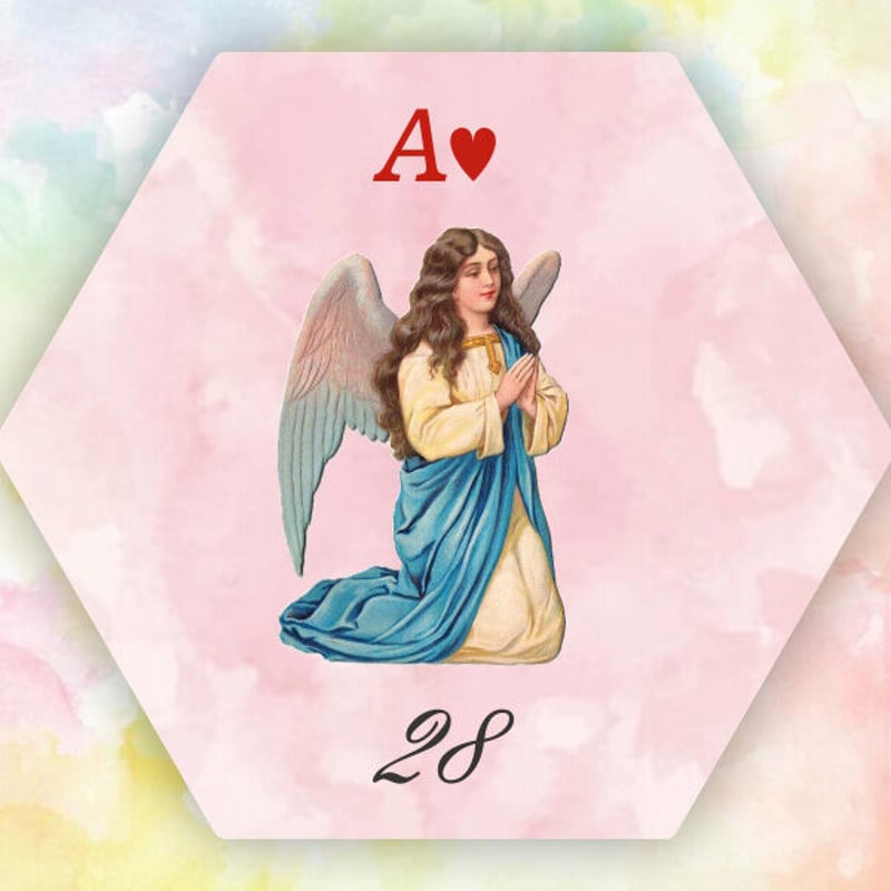 ✨超希少✨天使が描かれたレアな六角形のルノルマンカード ！オラクルカード