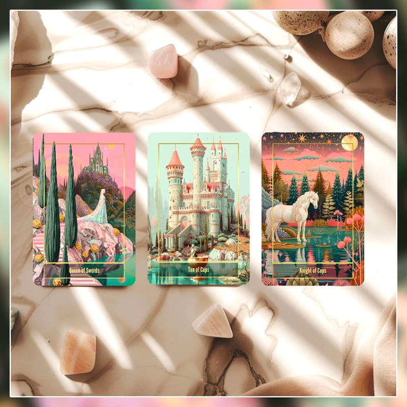 バッキングが黒色】Celestial Carnival Tarot Deck【タロットカード