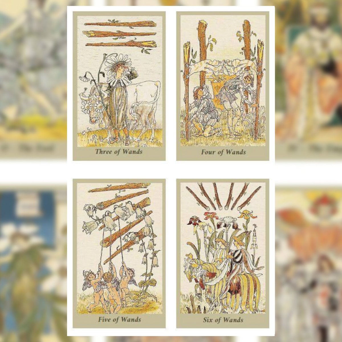 【正規品タロットカード】絵本画家のビンテージイラスト✨ビクトリア朝デザインデッキ ☆絵本画家のビンテージイラスト☆Victorian ビクトリア朝