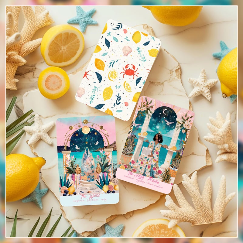 ✨超人気デッキ！✨海の美しさを描いた88枚版インディーズタロットカード Indie Summer Tarot【タロットカード】 | musemuse