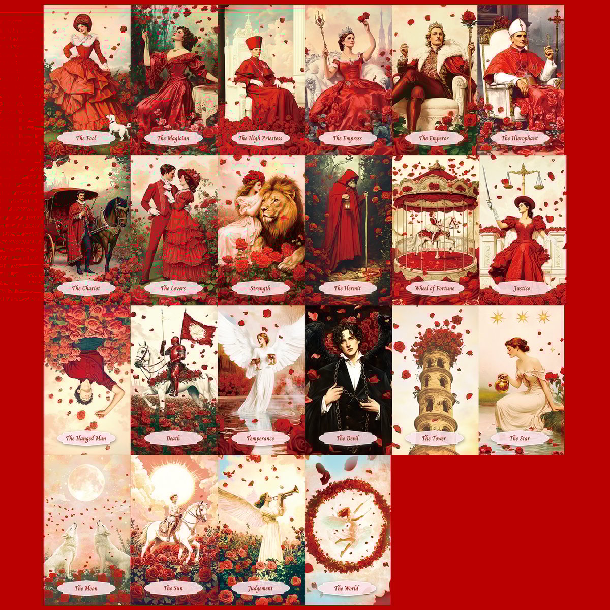 アンティークローズタロットカード Antique Rose Tarot | musemuse