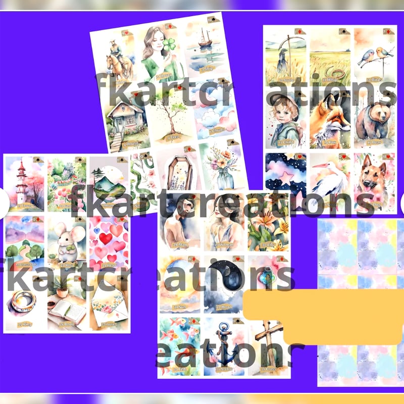 Water Colors Lenormand Deck【ルノルマンカード】 | musemuse