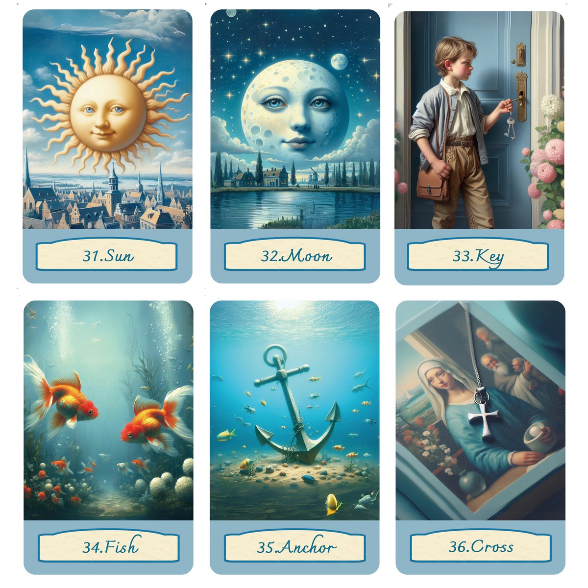 Sepia Blue Lenormand【ルノルマンカード】 | musemuse Sepia Blue Lenormand【ルノルマンカード】 | musemuse
