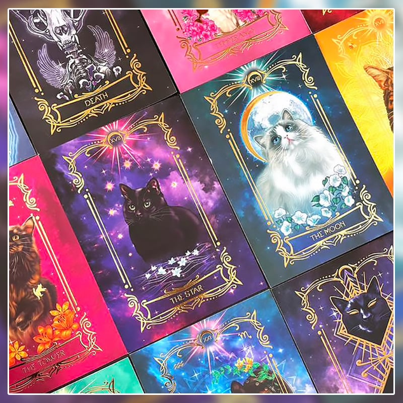 ハードカバー書籍つき】The Cosmic Cat Tarot【タロットカード
