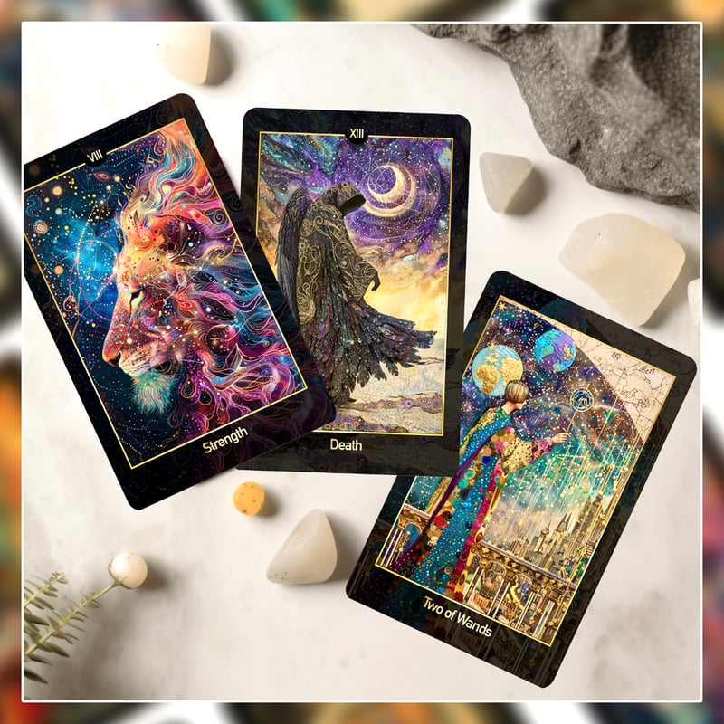 ✨トルコ直輸入✨神秘的な自然を描いたファンタジックなインディーズタロットカード Cosmic Garden Tarot Deck【タロットカード】 | musemuse