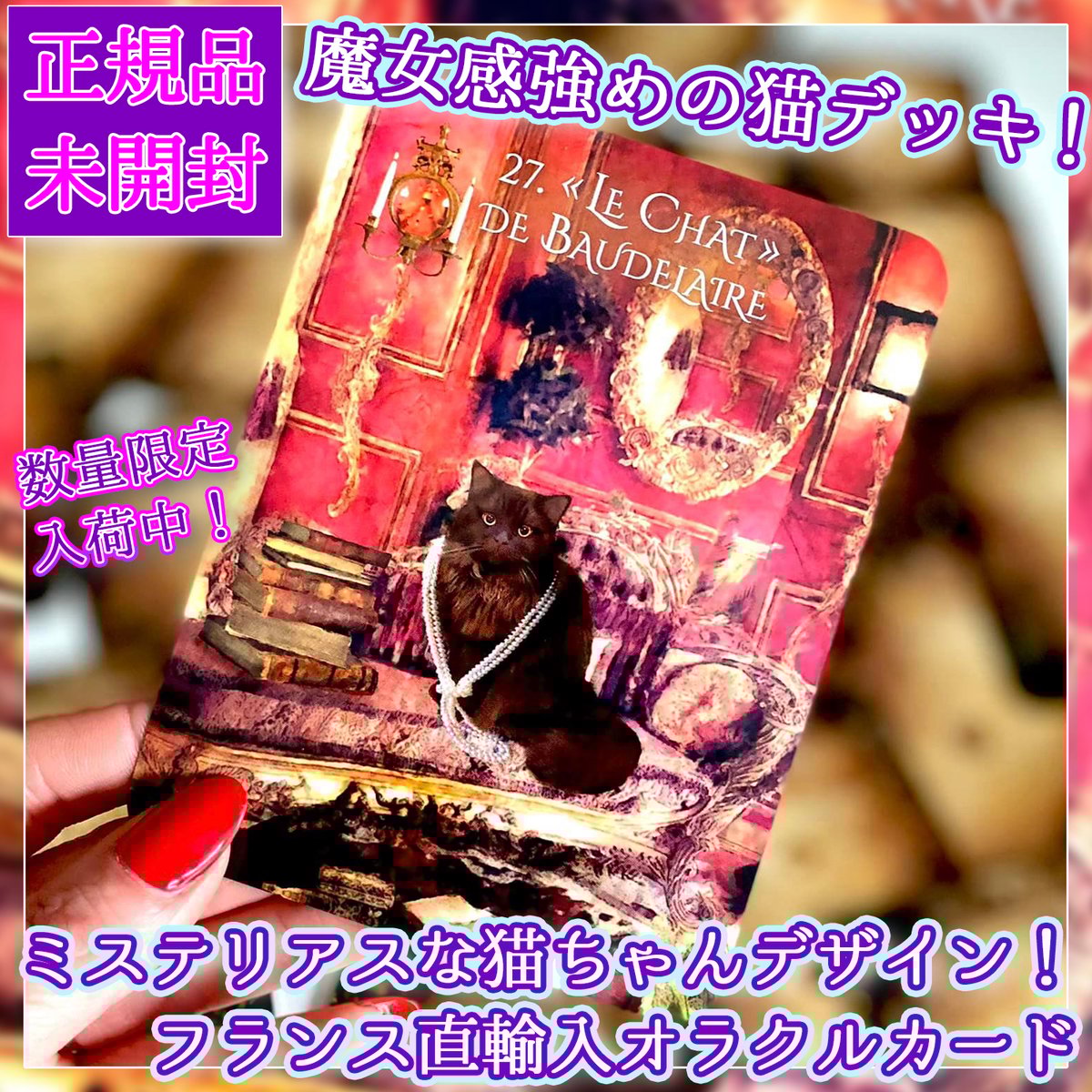 【オラクルカード】海外インディーズデッキ✨スクエア型✨魔法の猫たちのカード オラクルカード】海外インディーズデッキ✨スクエア型✨魔法の猫