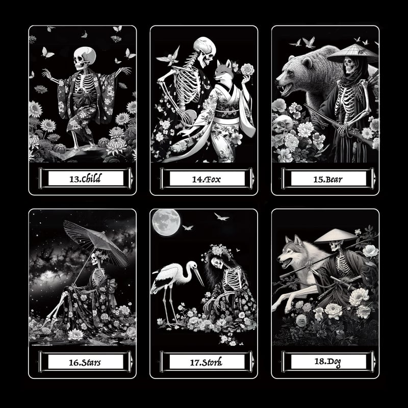 Lenormand of Ukiyoe skeletons【ルノルマンカード】 | musemuse