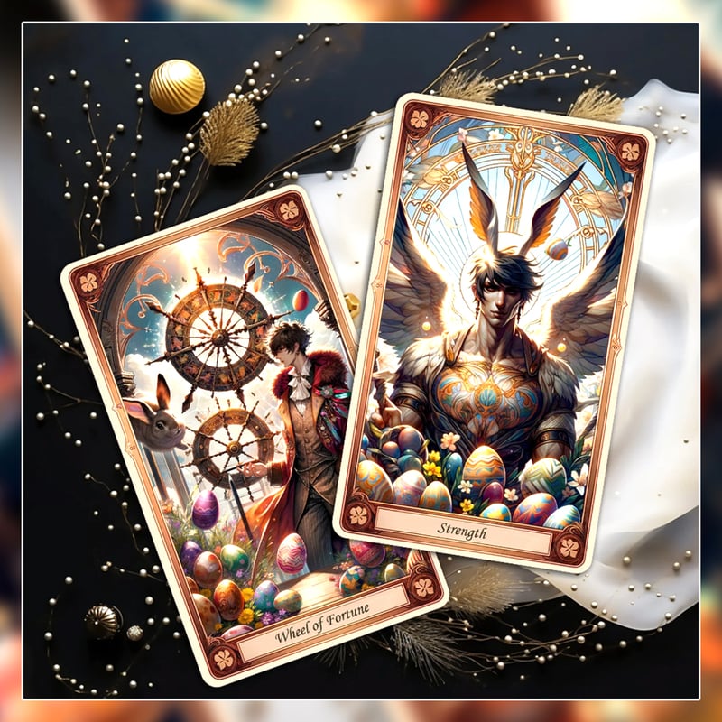 【正規品タロットカード】入手困難なデッキ✨うさぎ＆カラフル卵 イースタータロット Easter Tarot Deck【タロットカード】 | musemuse