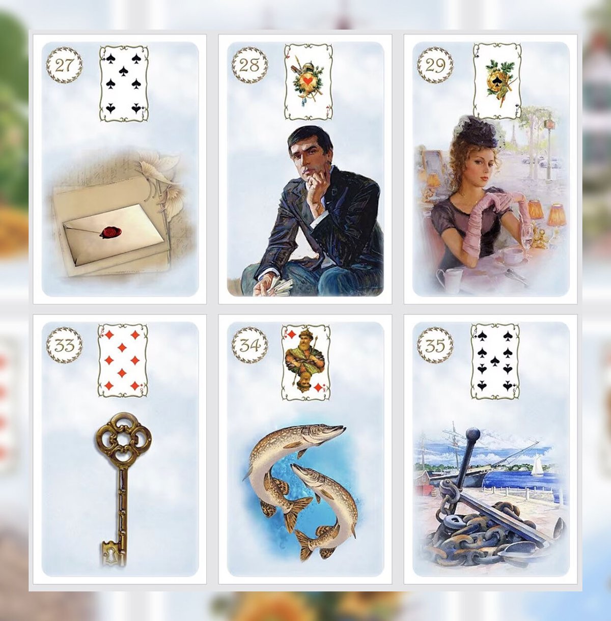 Ran☆★ブルールノルマンカード Blue Lenormand cards【ルノルマンカード】 | musemuse