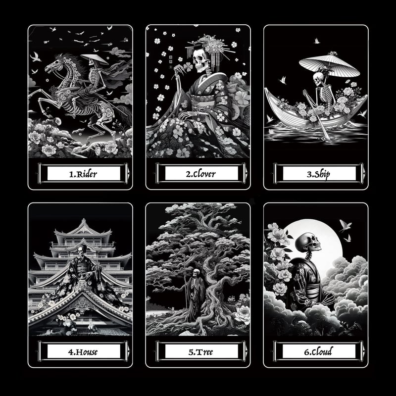 Lenormand of Ukiyoe skeletons【ルノルマンカード】 | musemuse