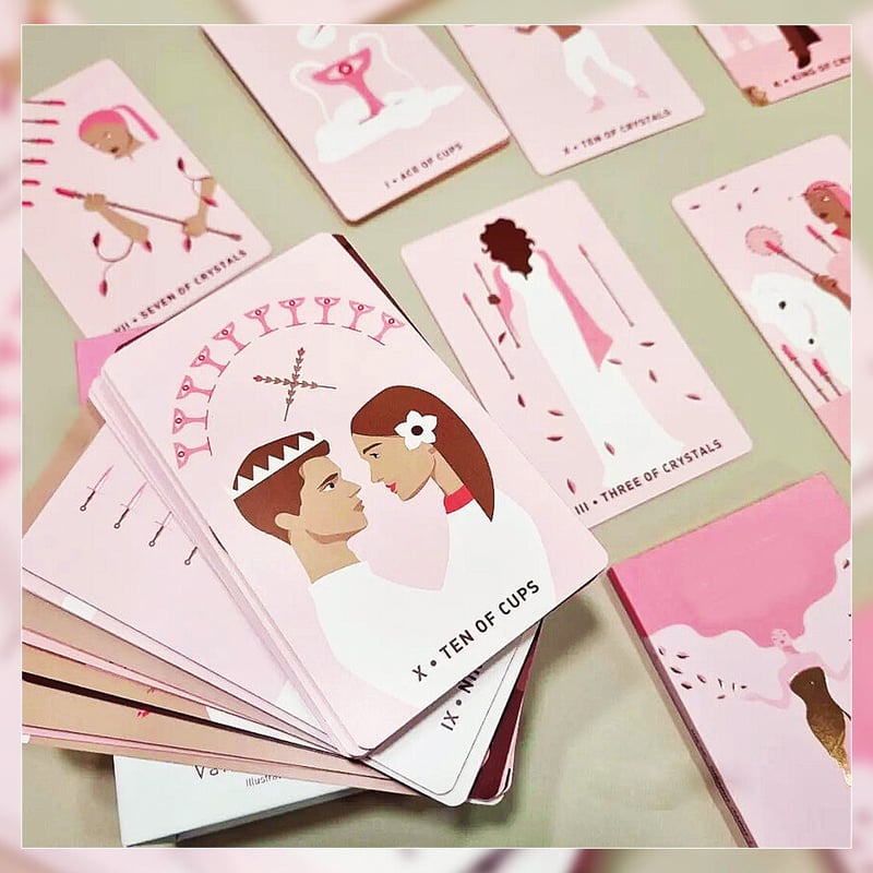 タロットカード　The Gentle Tarot❣️ Amazon.co.jp: Generic ジェントルハートピンクタロットカード