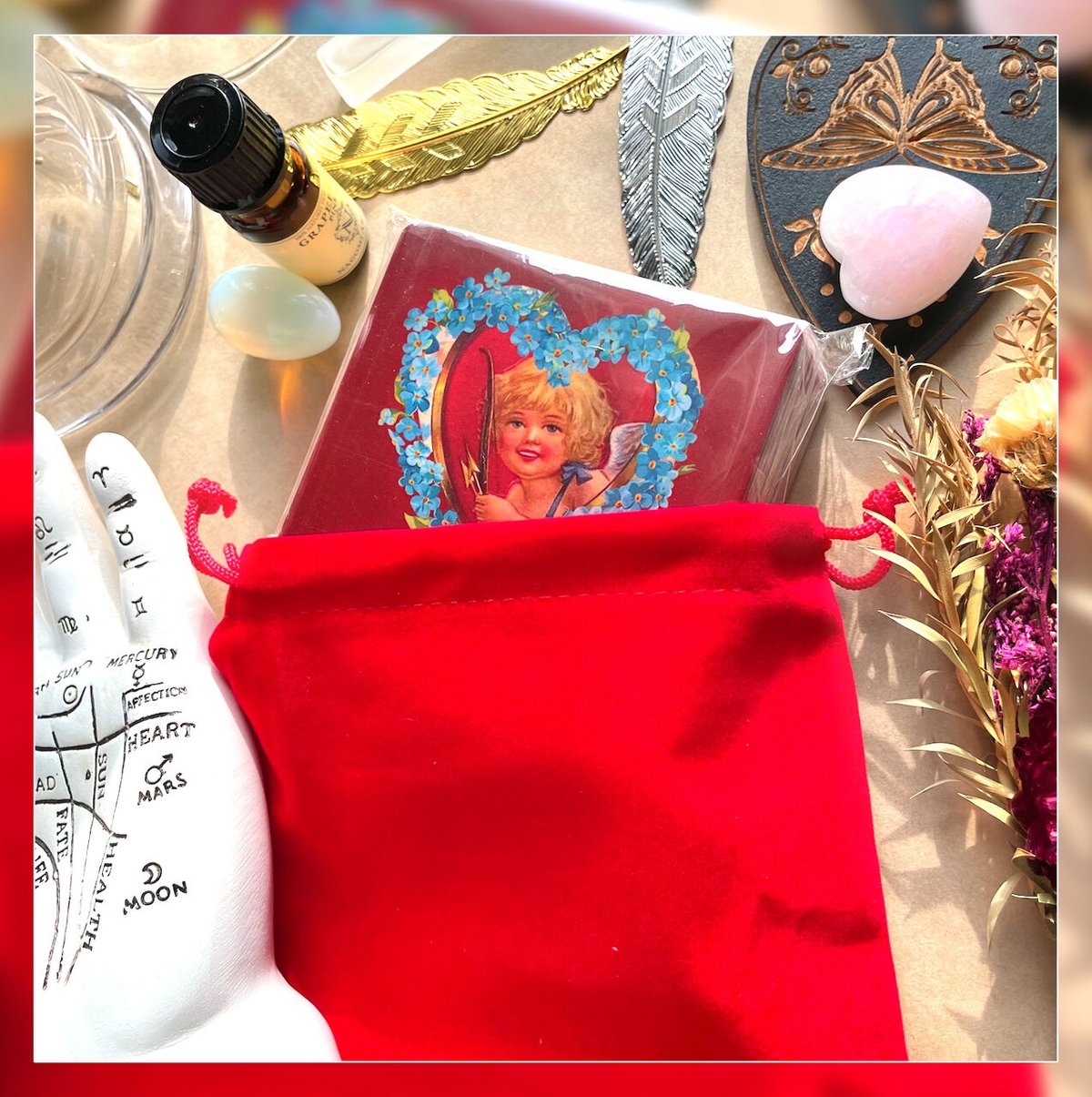 正規品希少デッキ✨珍しいスクエア型✨ハートタロットカード Heart tarot