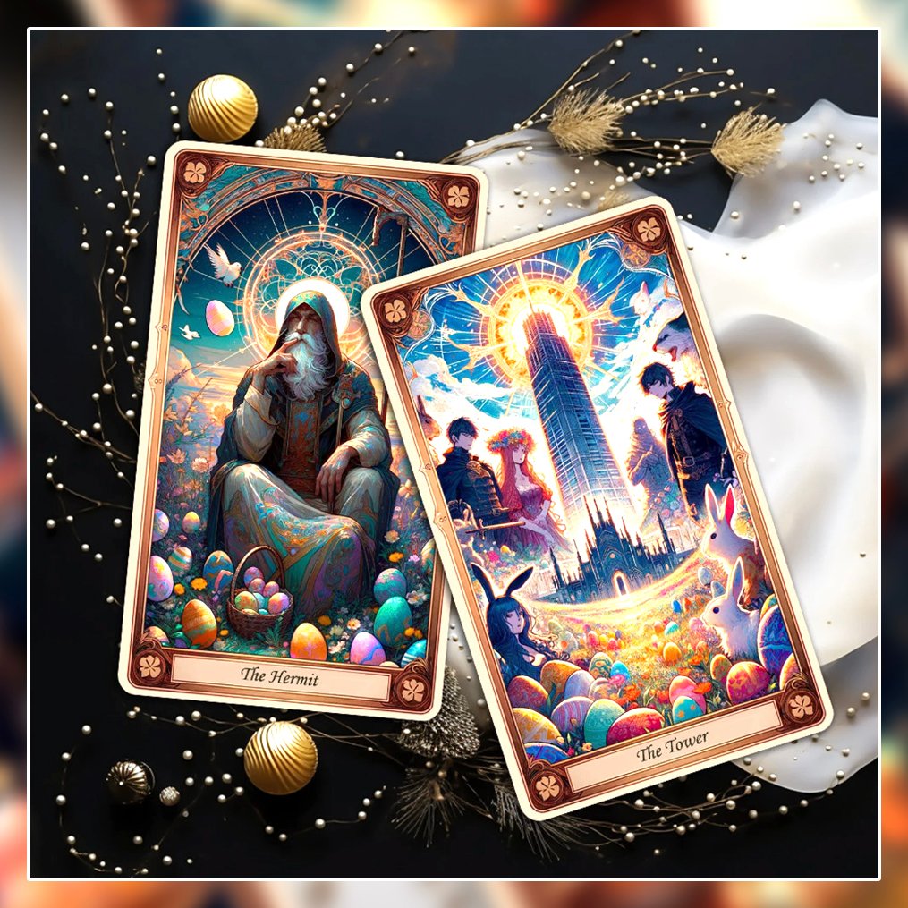 【正規品タロットカード】入手困難なデッキ✨うさぎ＆カラフル卵 イースタータロット Easter Tarot Deck【タロットカード】 | musemuse