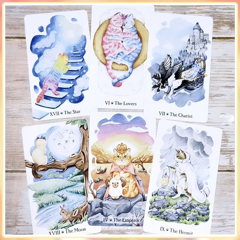 ★正規品タロットカード★超キュート✨猫×ユニコーン✨神話的な生物を描いたデッキ 正規品タロットカード】超キュート✨猫×ユニコーン✨神話的な生物を