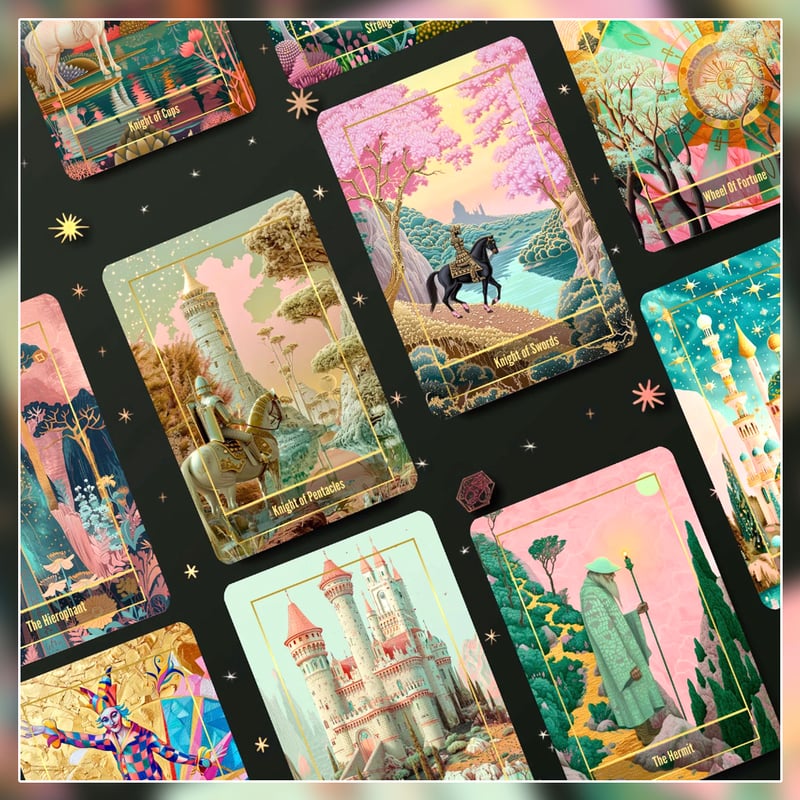 バッキングが白色】Celestial Carnival Tarot Deck【タロットカード