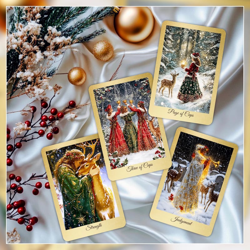 【正規品タロットカード】美麗イラスト✨ビンテージクリスマスタロット The Vintage Christmas Tarot【タロットカード】 | musemuse