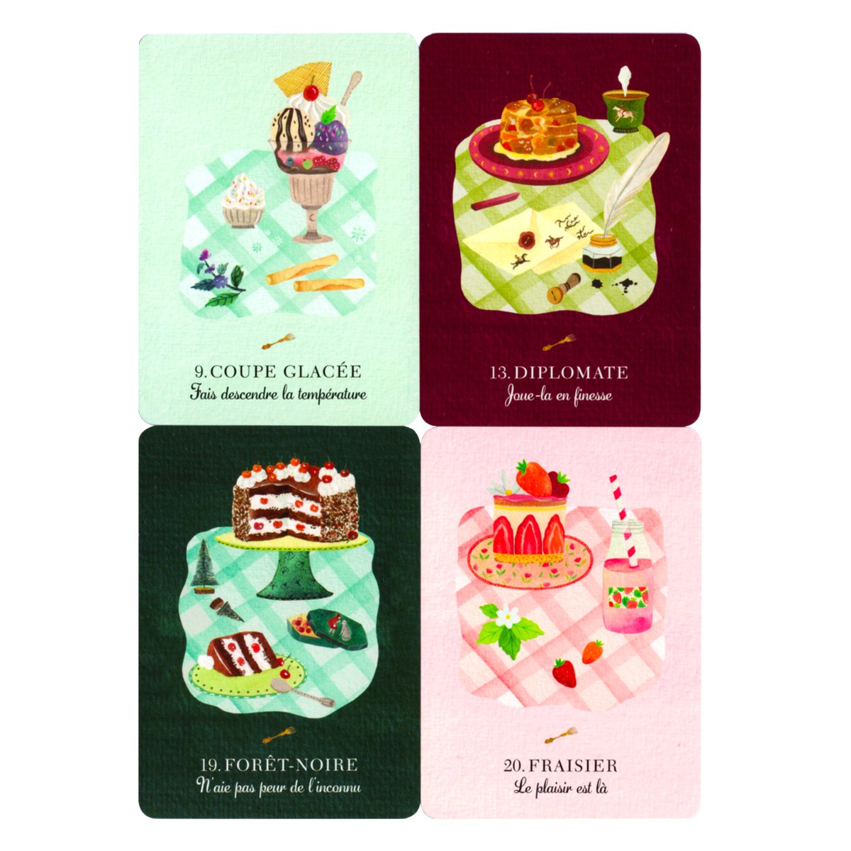 ✨簡易翻訳つき✨ブルーエッジ！スイーツが描かれたフランスのオラクル