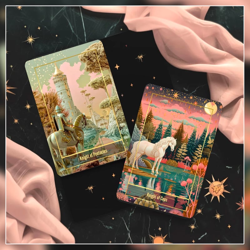 白バッキング✨金縁✨大人のお伽話のようなファンタジックで荘厳なタロットカード 白バッキング✨金縁✨大人のお伽話のようなファンタジックで荘厳