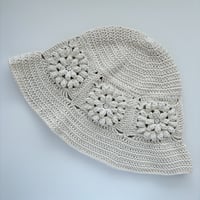 puff flower hat （WT)