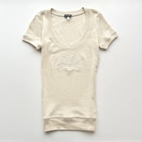 ARMANI light beige logo thermal tops