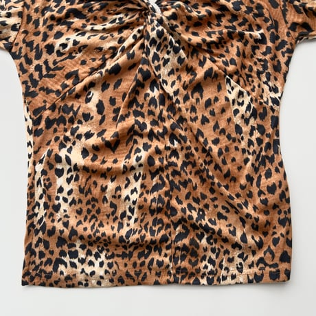 leopard gather designed tops