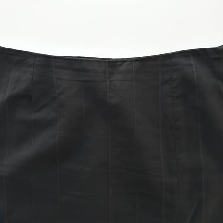 VERSACE black striped slit middle skirt